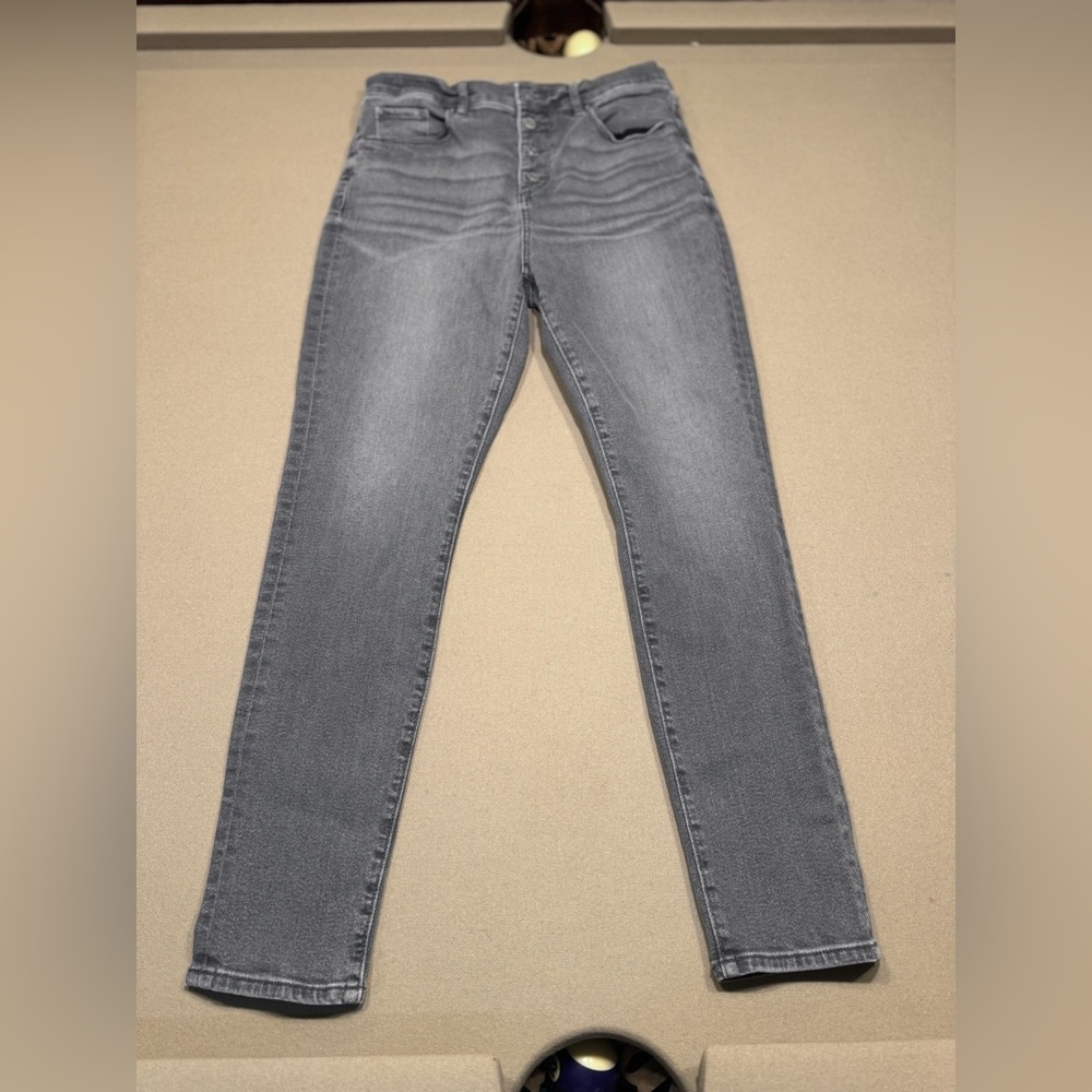 LOFT Women's High Waist Skinny Leg Gray Jeans
